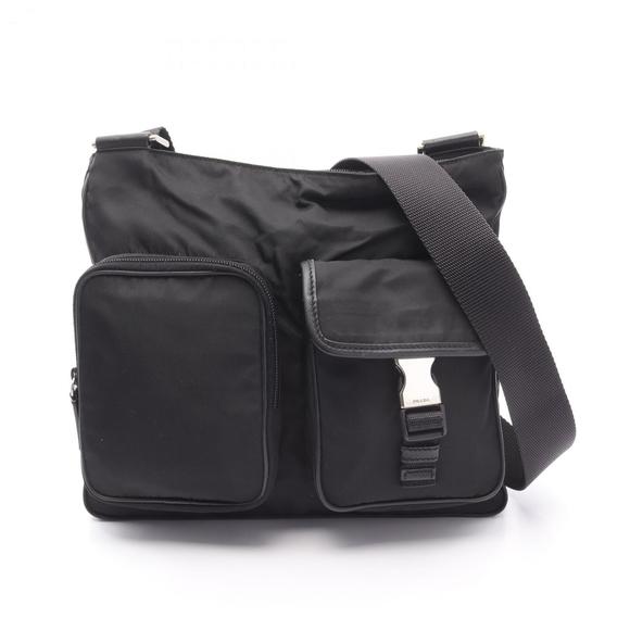 PRADA Black Leather Saffiano Shoulder Bag - Picture 1 of 10